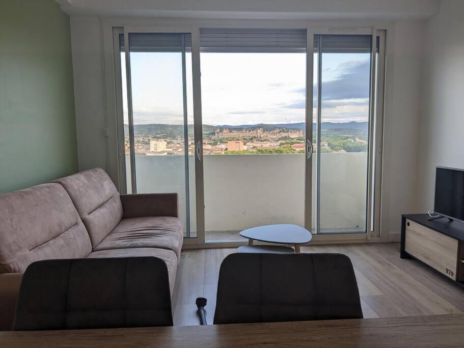 Appartment - Vue Imprenable Sur La Cite Medievale - Parking Gratuit - Climatise Каркасон Екстериор снимка